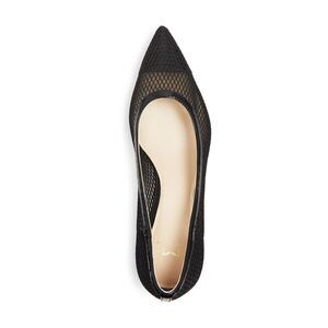 MARC FISHER Womens Black Zesty Pointy Toe Block Heel Slip On Dress Pumps 5 M